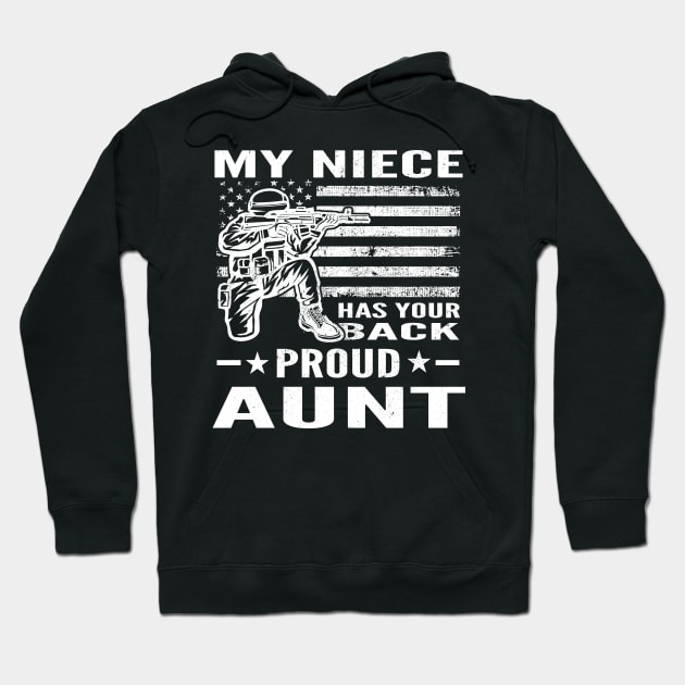 Distressed My Niece Has Your Back Proud Aunt Hoodie by CoffeeandTeas